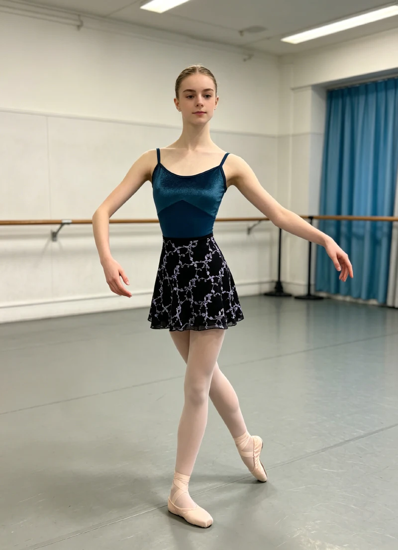 Women Ballet Small Apron Tutu New Style High Quality Printing Practice Leotard Skirt Adult Elegance Ballet Dancing Dress