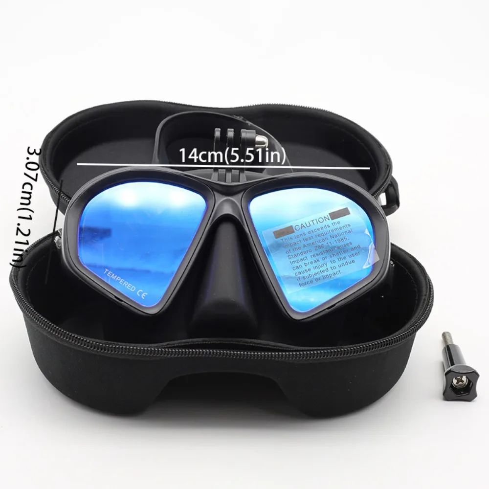 

Маска для фридайвинга из закаленного стекла J-образная маска для дайвинга Водонепроницаемый набор для подводного плавания Малообъемная противотуманная профессиональная маска для фридайвинга