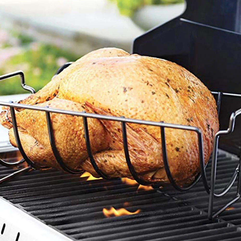 

Practical BBQ St Shelf for Barbecue Grill Outdoor Barbeque Lightweight Portable Outdoor Barbecue Rack Easy Gifts