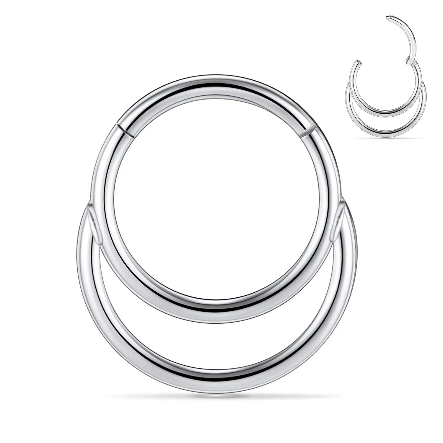 Hinged Nose Ring Hoop for Piercing Jewelry