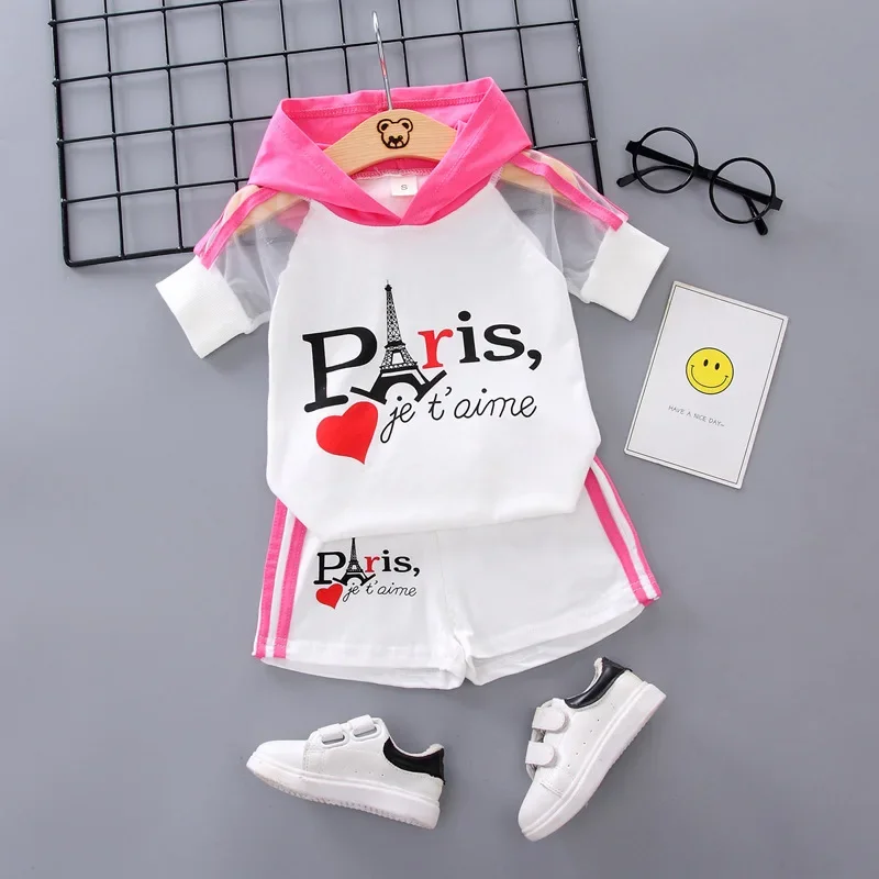 Summer Newborn Baby Girls Clothes Children Boys Fashion Cartoon Hoodies Shorts 2Pcs/Sets Toddler Cotton Costume Kids Tracksuits image 5