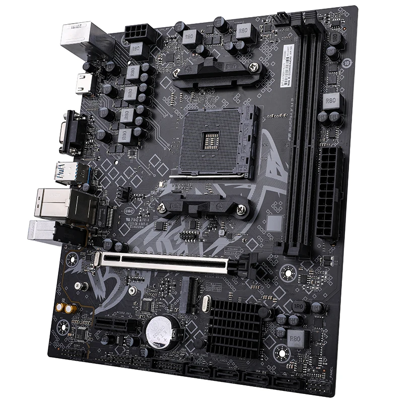 Imagem -04 - Placa-mãe Colorida para Série Ryzen Placa-mãe para Jogos B450 Battle-ax B450m-k M.2 V14 Soquete Matx Am4 5000 4000 3000 Series Ddr4 M.2 Sata3