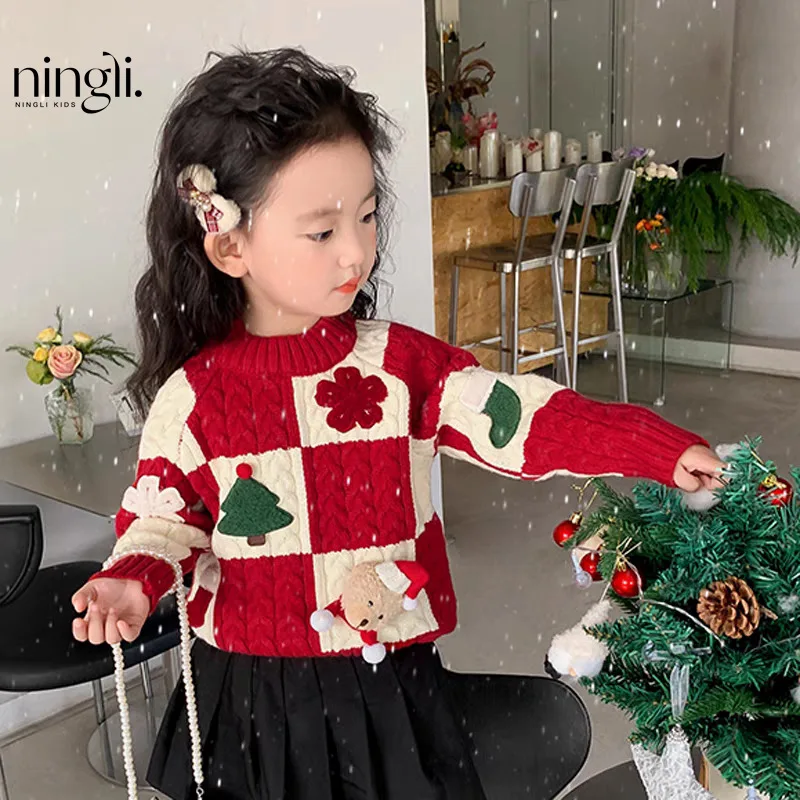 Girl\'s Sweater New Fashionable Stylish Thickened Autumn and Winter All-Match Baby Girl Fashionable Winter Clothes Internet Celeb