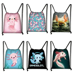 Kawaii des Cartoon Axolotl Fisch spielen Videospiele 10 Hauptverkaufsfisch -Rucksack - №2
