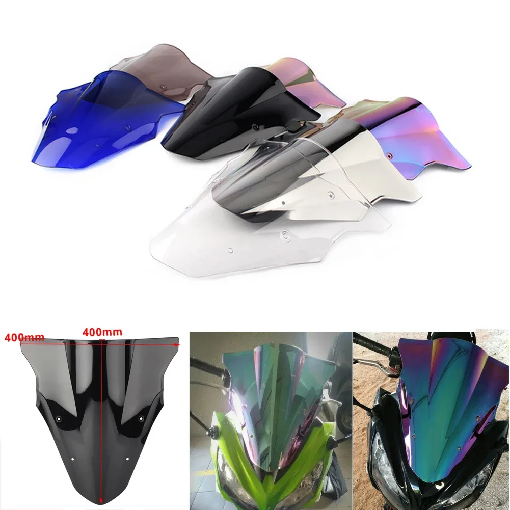 Motorcycle Double Bubble Windshield Deflector Protector Wind Screen For Kawasaki NINJA 650 ER6F EX650R 2012-2016 ER-6F EX 650R