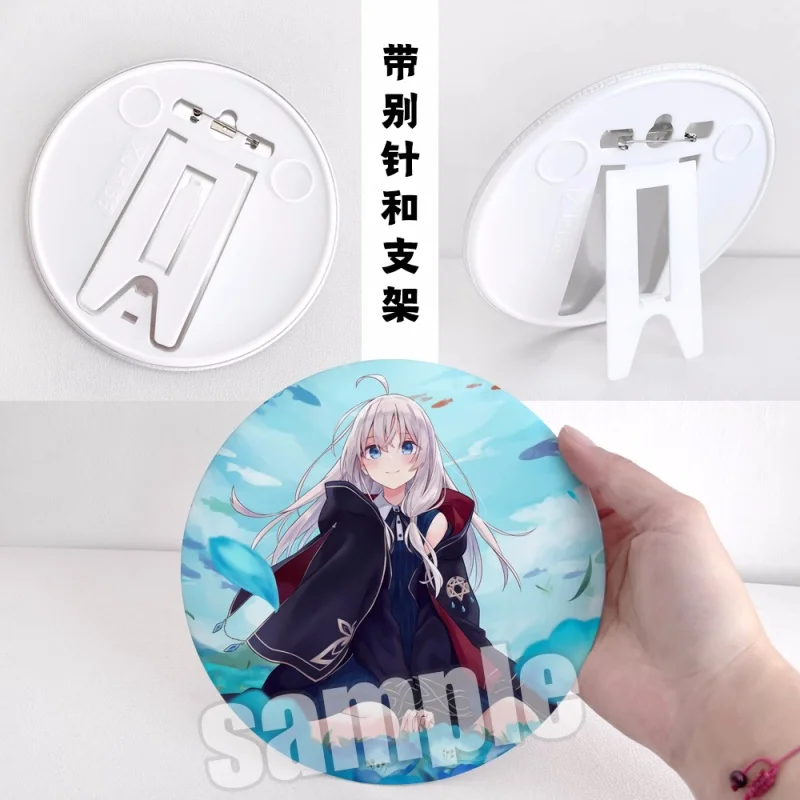 Anime The Journey Of Elaina  Bedge Collect Bags Badge 16cm Button Brooch Pin Souvenir Stand Figuras Cosplay Gift 7070