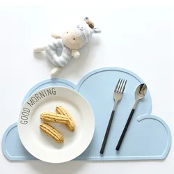 1/Pcs Silicone Cloud Shape Baby Placemat Portable Placemat For Feeding Dishes Plate Kids Non-slip Plate Mat Children's Tableware