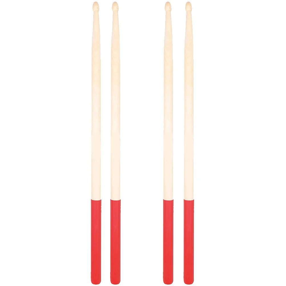 2Pairs أفخاذ خشب القيقب صوت واضح دائم ممارسة العصي للطبولين من معظم الأعمار عصي طبلة أفخاذ للبالغين