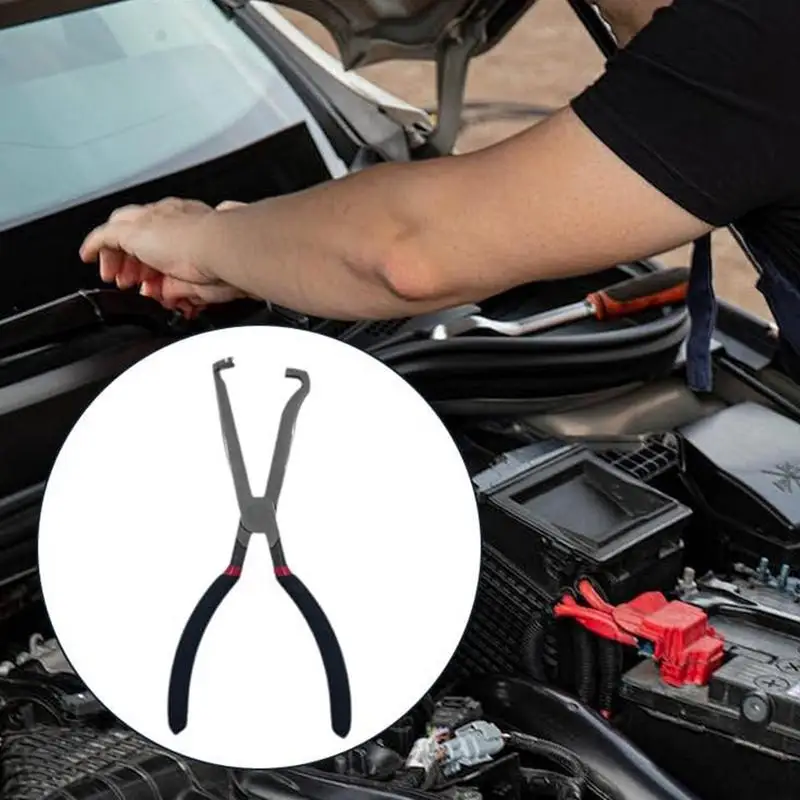 Car Electrical Clip Disconnect Pliers Auto Electrical Connector Disconnect Pliers Long Spark Plug Removal Pliers Hose Pipe Clamp