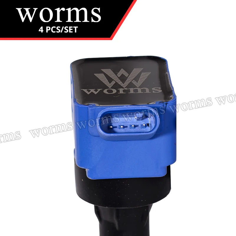 Worms Racing Ignition Coil High Performance 4PCS Set For Hyundai Sonata Elantra Kona Kia 27300-2E601