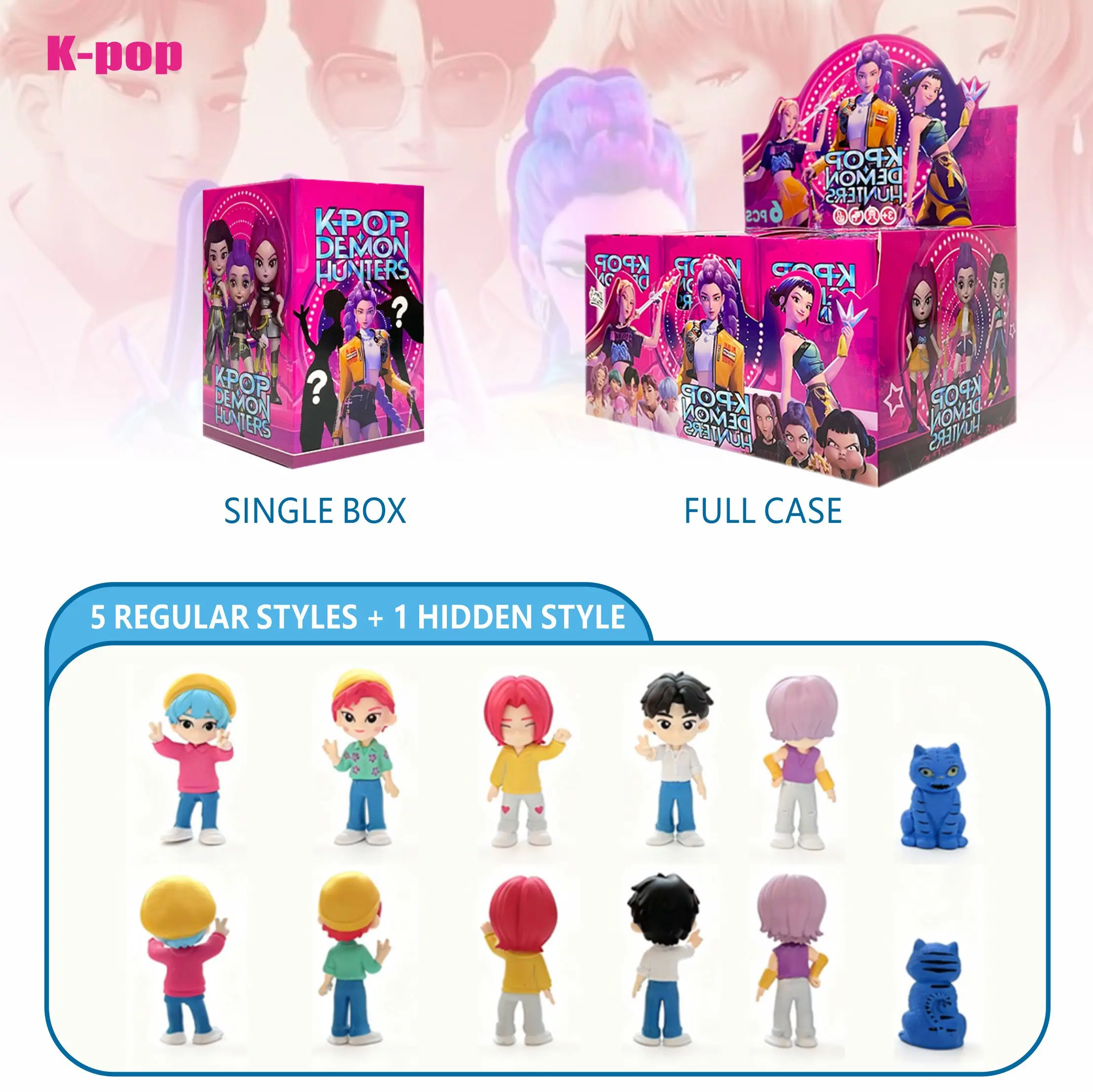 2026年新作トレンド玩具ブラインドボックス - K-POP：デーモンハンターズボーイズグループQバージョンアニメグッズ、PVCモデル、ファンアイドル
