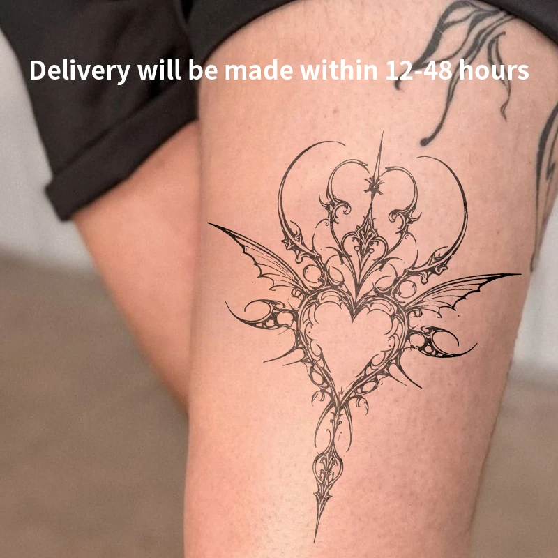 Fake Tatto Sexy Vintage Scepter Herbal Juice Tattoo Sticker Temporary Tattoos Gift Party Festival Gadget Tatouage Sexuele Punk