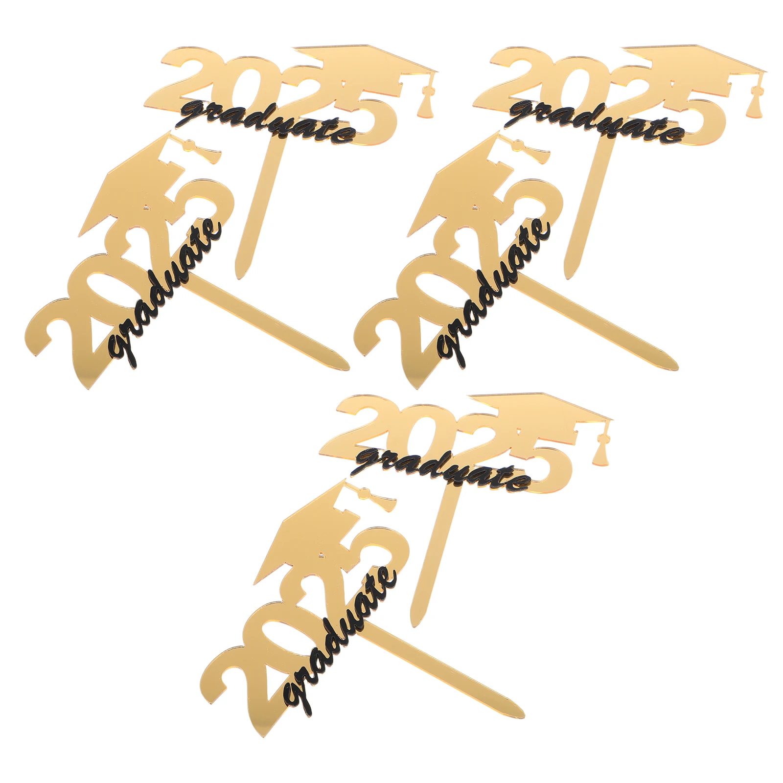 

6 Pcs Graduation Cake Toppers 2025 Congrats Decor Supplies Party Graduation Party Supplies Cake Decorations