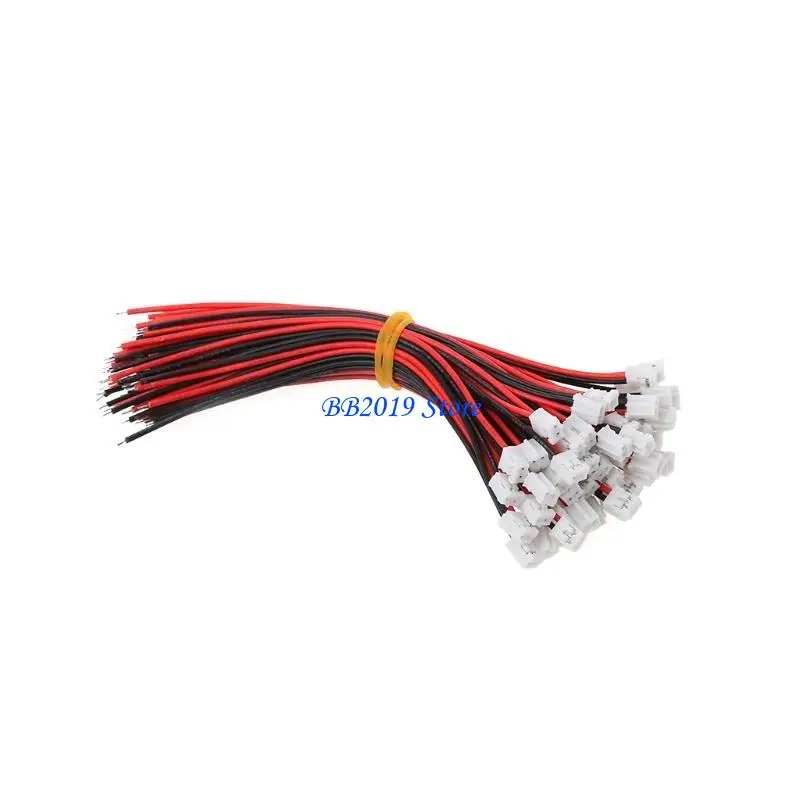 Q0KB 50 SETS Mini Micro JST 2.0 2-Pin Connector Plug with Wires Cables 120MM 26AWG
