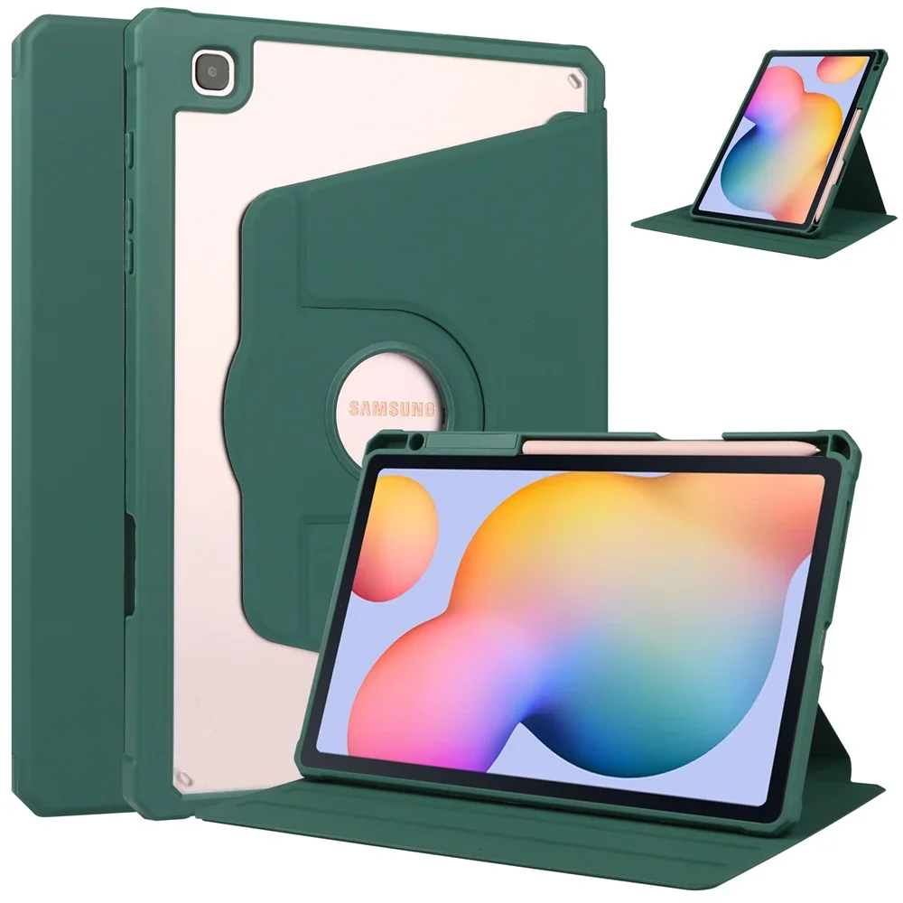 Чехол для планшета Samsung Galaxy Tab S6 Lite 10,4 P610 S7 S8 11 S7 S8 PLUS 360 Roating Smart Чехлы для Galaxy Tab S7 FE Cover