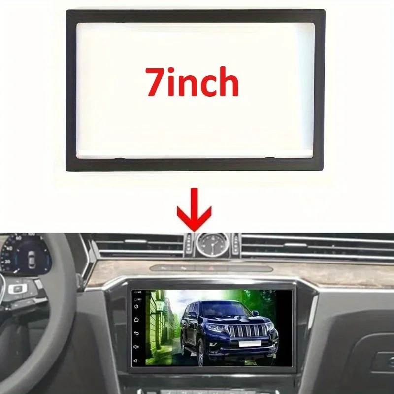 7inch Universal Double Din Installation Kit Car Stereo Radio Mounting Panel Frame Dual-DIN Car Radio Installation Panel Frame view 2