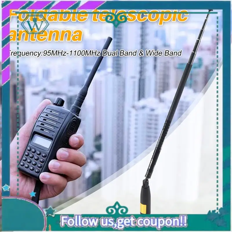 A75Q-SRH789 SMAオス 95-1100MHz 折りたたみ式伸縮アンテナ