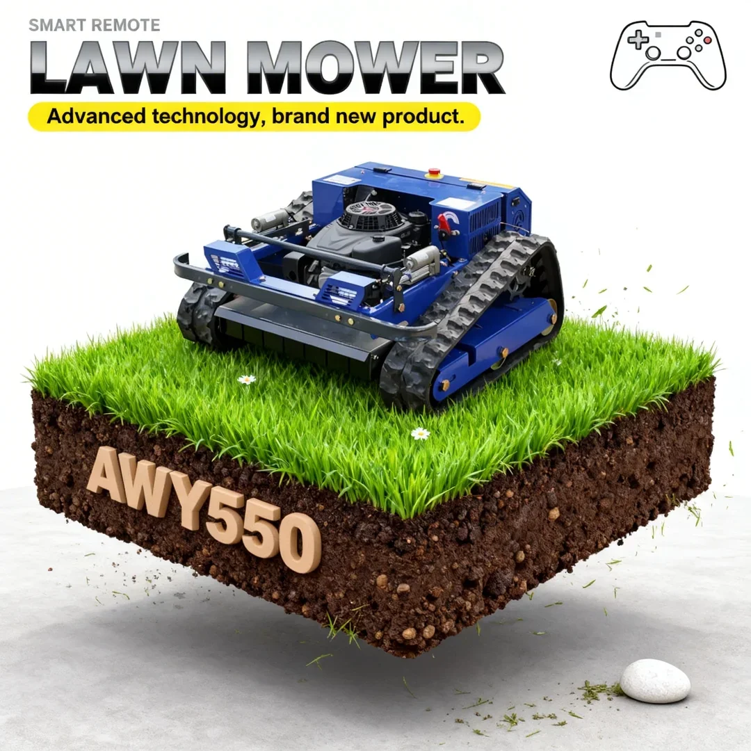 

Customized 2026 Hot Sale Crawler Lawn Mower Zero Turn 550mm Mowing Width Remote Control Mowing Equipment