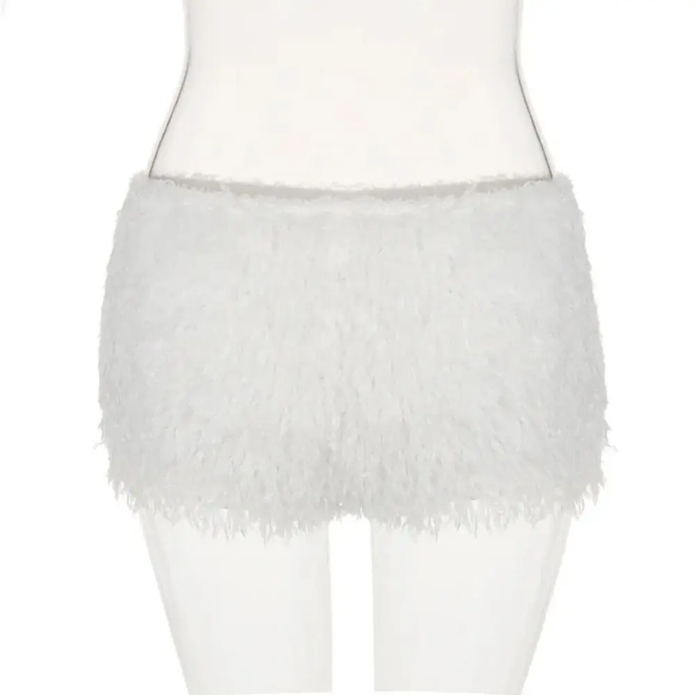 Fashion Sweet Fleece Shorts Low-rise Slim Fit Girls Shorts Comfortable Soft Tight Shorts For Women Girls