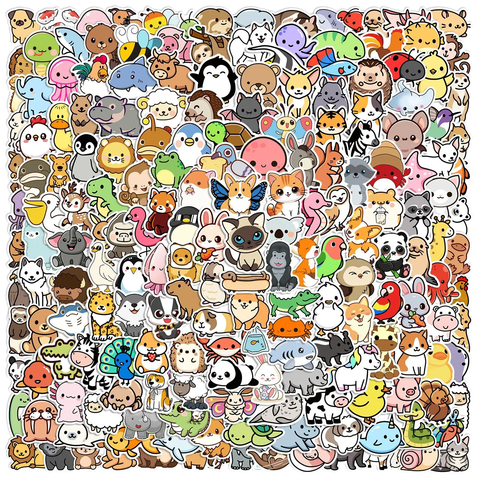 100/200PCS Nette Tiere Mixed Cartoon Graffiti Aufkleber DIY Telefon Gitarre Laptop Notebook Koffer Tasse Wasserdichte Aufkleber Kind spielzeug