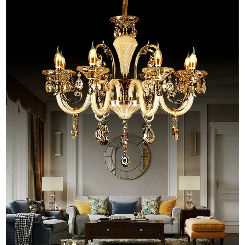 

Nordic Crystal Retro Chandelier Bedroom Living Room Double Head European LED Retro Wall lamp Spot Wholesale
