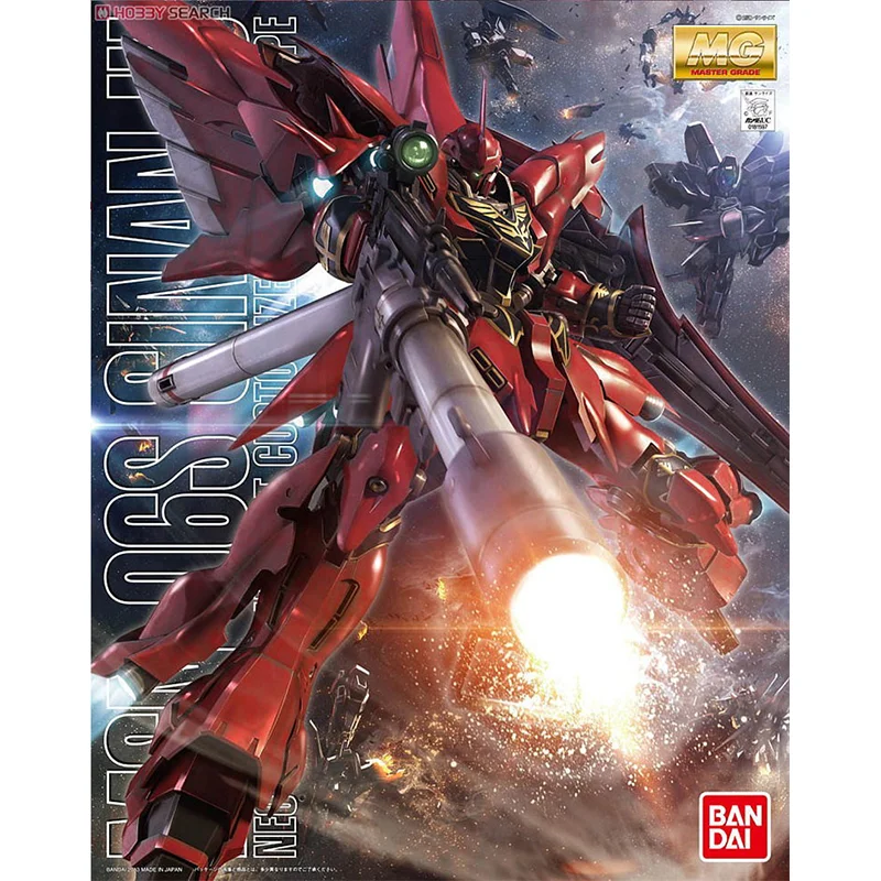 Bandai Original GUNDAM Anime Model MG Series 1/100 SINANJU HD OVA Action Figure Assembly Model Toys Gifts for Children