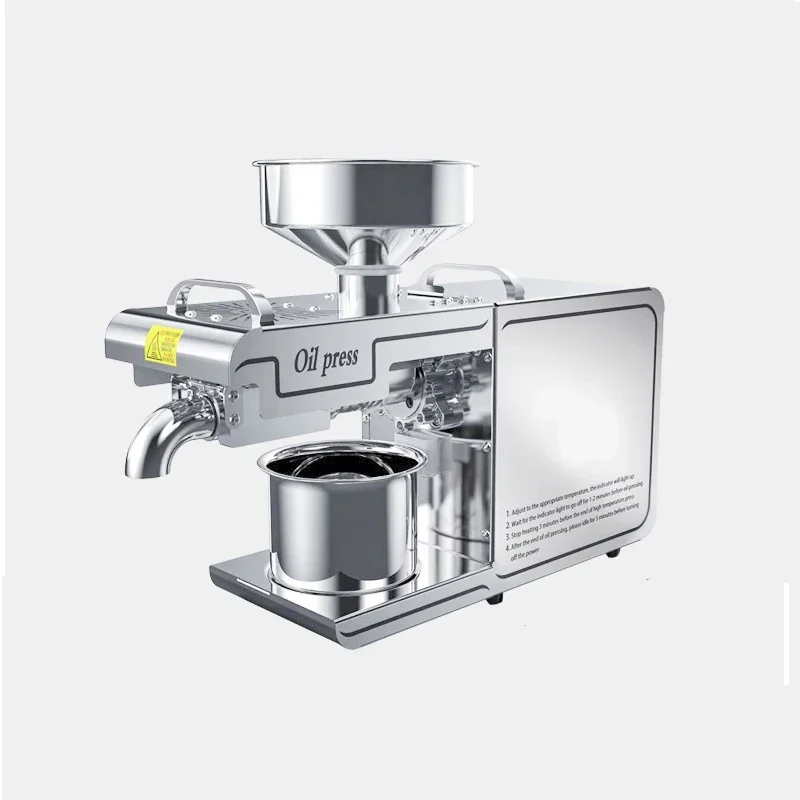 220 فولت الكهربائية 220 فولت الذكية النفط الصحافة المنزلية متعددة الوظائف الغذاء الصف الفولاذ المقاوم للصدأ الجسم الصحافة صغيرة الفول السوداني بذور الكتان جوز الهند