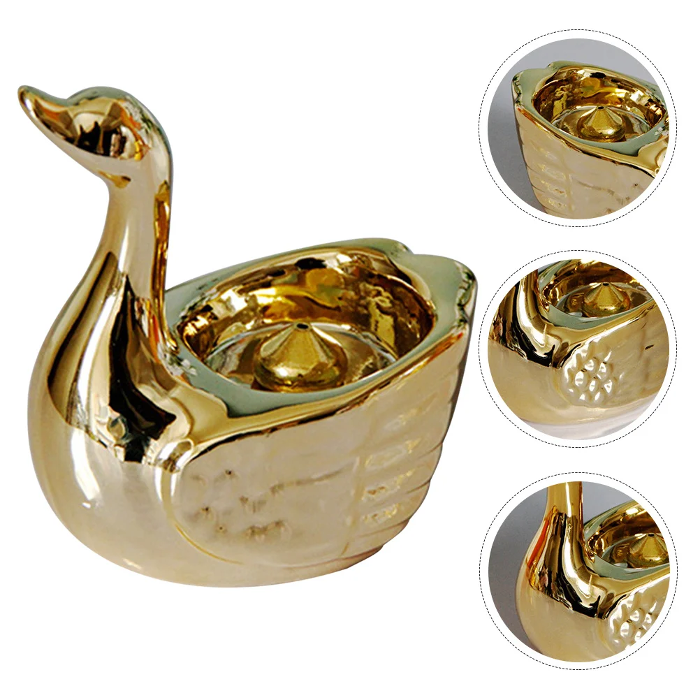

Decorations Swan Shape Incense Burner Holder Decorative Aroma Table Stick Ceramic