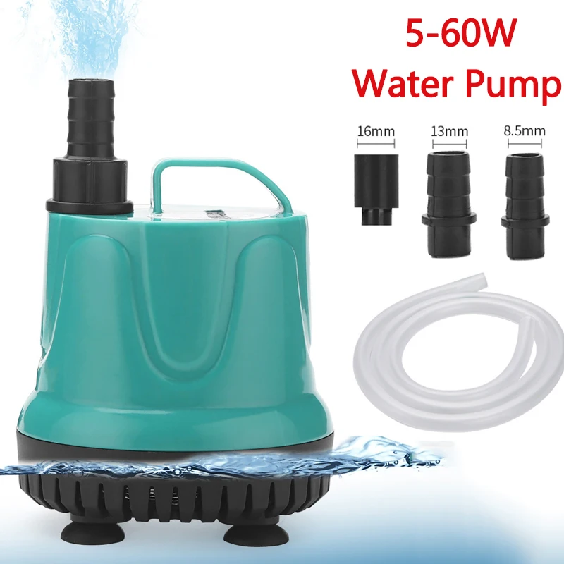 Aquarium Wasserpumpe Aquarium Tauchboden 60 Watt Ultra Leise Wasserwechsel Umwälzpumpe Bodenfilter Mist Saugpumpe