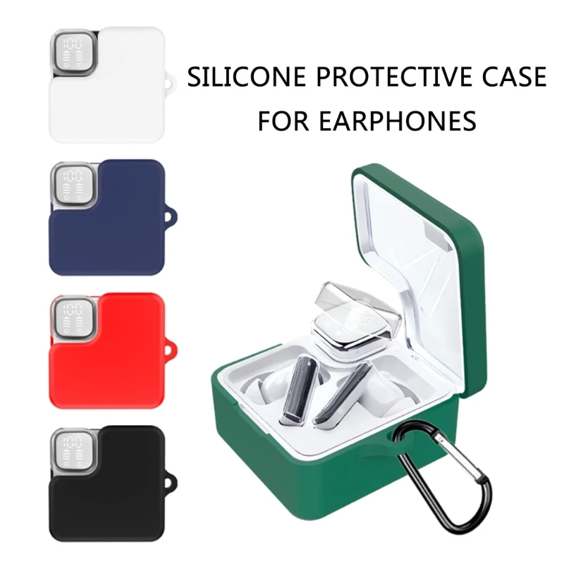 Case Cover Silicone Protective Skin for QCY MeloBuds Earphones Charging Box Protective Earphone Case Cover