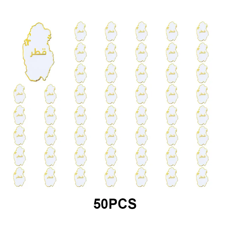 1-5-10-50-100PCS Qatar Mobile Phone 3M Sticker Badge Metal Pin Broooches Pins