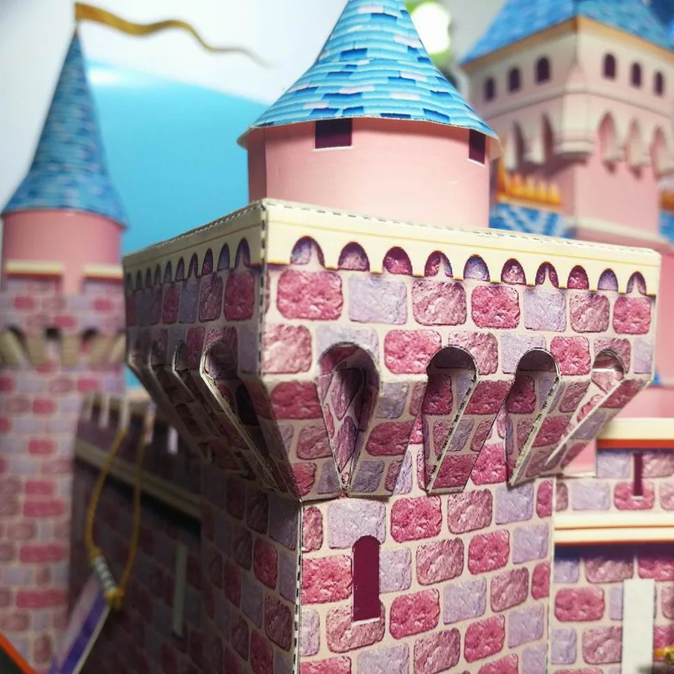 57CM Sleeping Beauty Castle Architecture DIY 3D Paper Model