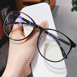 Anti-blue light Myopia Glasses Women Men Computer Eyglasses Oversized Optical Spectacles Transparent Glasses Diopter