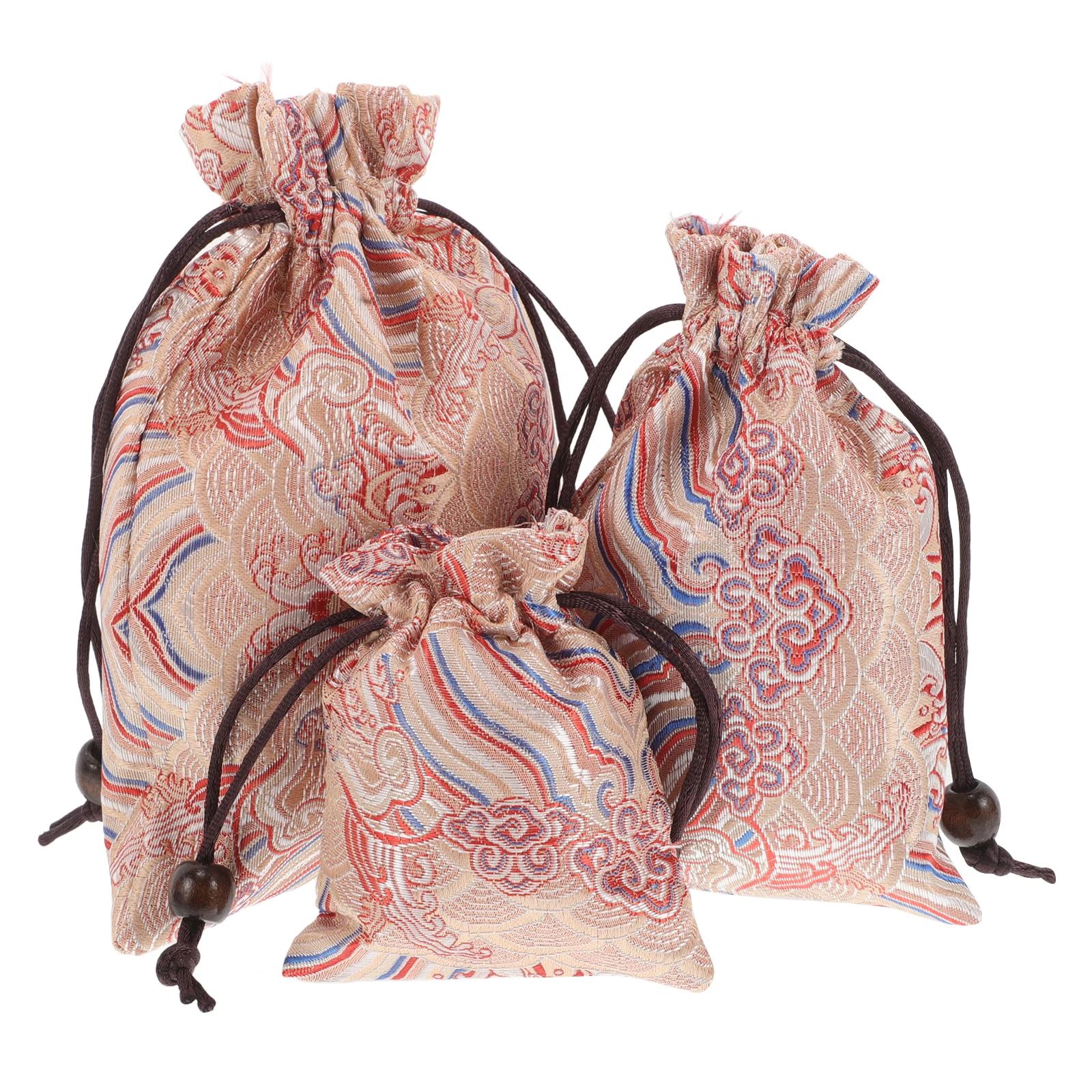 

3pcs Jewelry Bags Soft Cloth Jewelry Packaging Bag Cloth Drawstring Pouches Portable Storage Small Business ganizer Gift Boxes