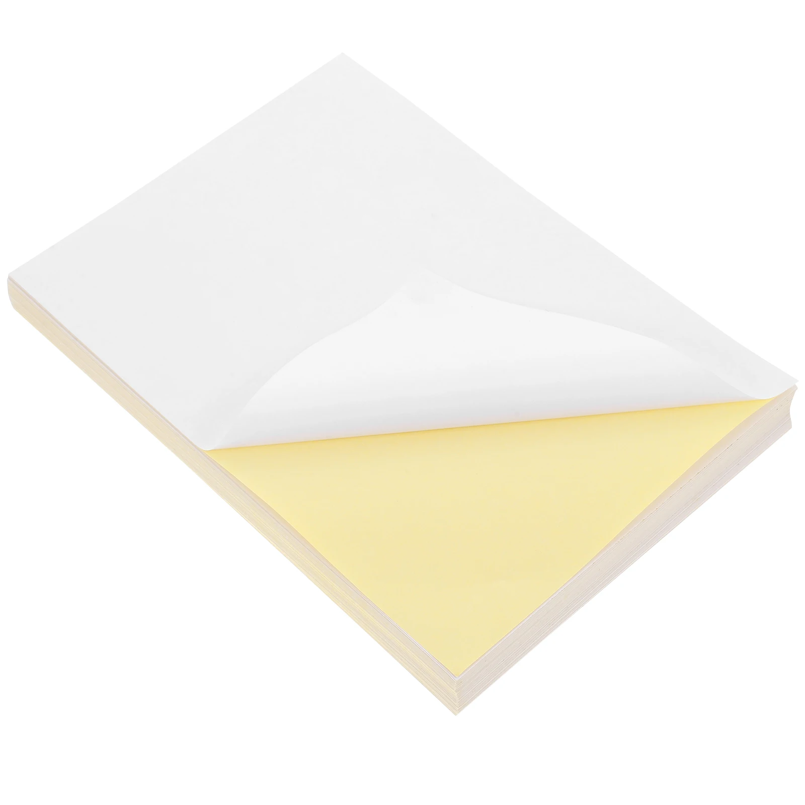 

100 Sheets A5 White Gloss Vinyl Sticker Paper Waterproof Printable Multi Purpose Labels Compatible Printers