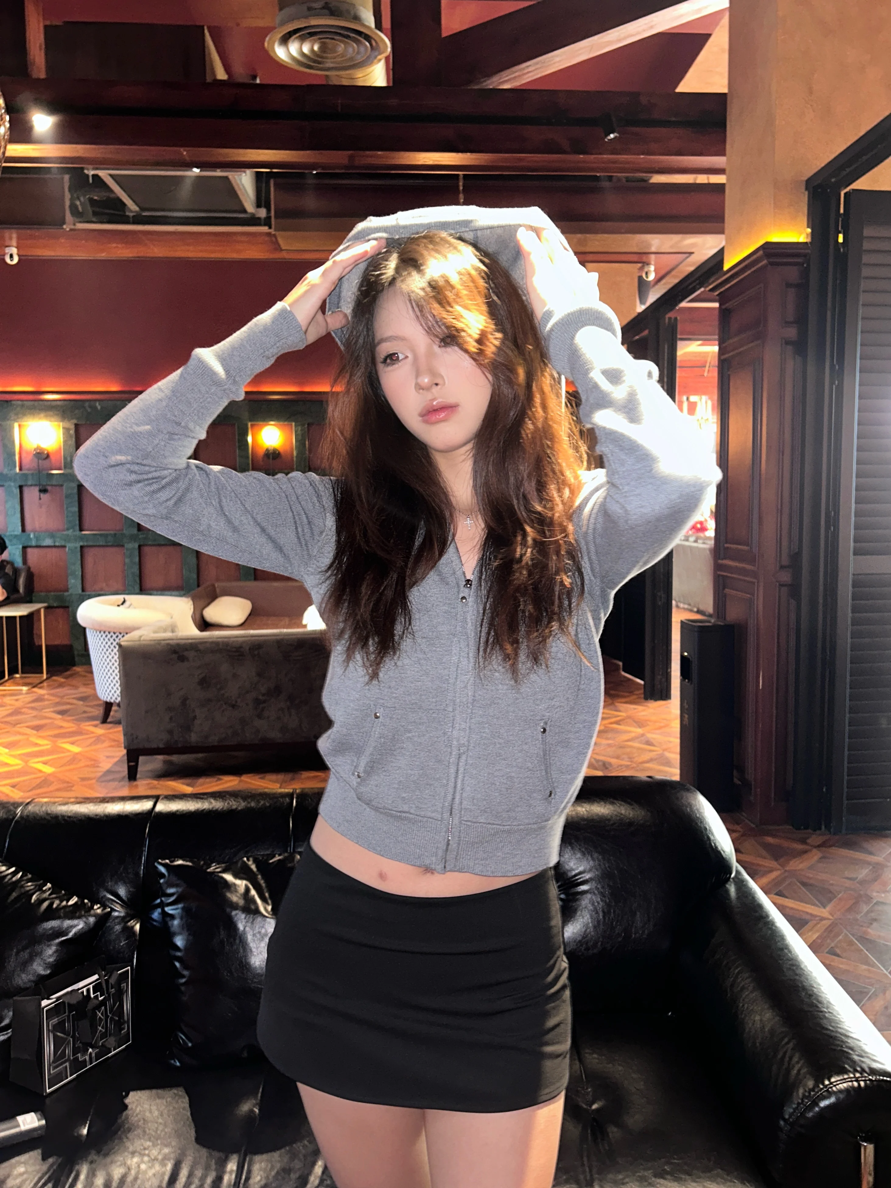 탱크 후디 세트 캐주얼 니트 가디건 가을 따뜻한 코트 세트 스웨터 섹시한 힙업 쇼츠 스커트 스커트-팬츠 세트