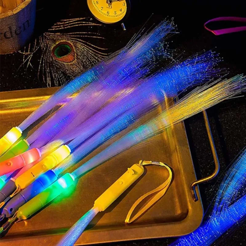 12/24 Teile/los LED Glow Stick Bunte Faser Glow Stick LED Spielzeug Party Nachtlicht Requisiten Weihnachten Geburtstag Geschenk hochzeit Party Geschenk – Detail 10