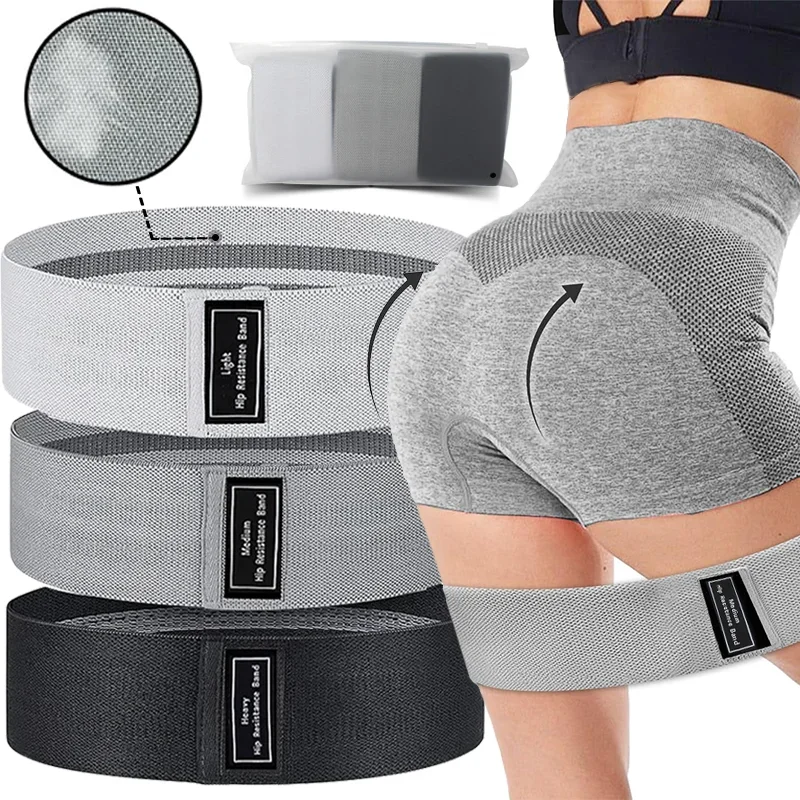Bandas de resistencia de tela para glúteos y muslos, bandas elásticas para entrenamiento, círculo de sentadillas, tiras elásticas para Fitness, bucles, equipo de gimnasio y Yoga
