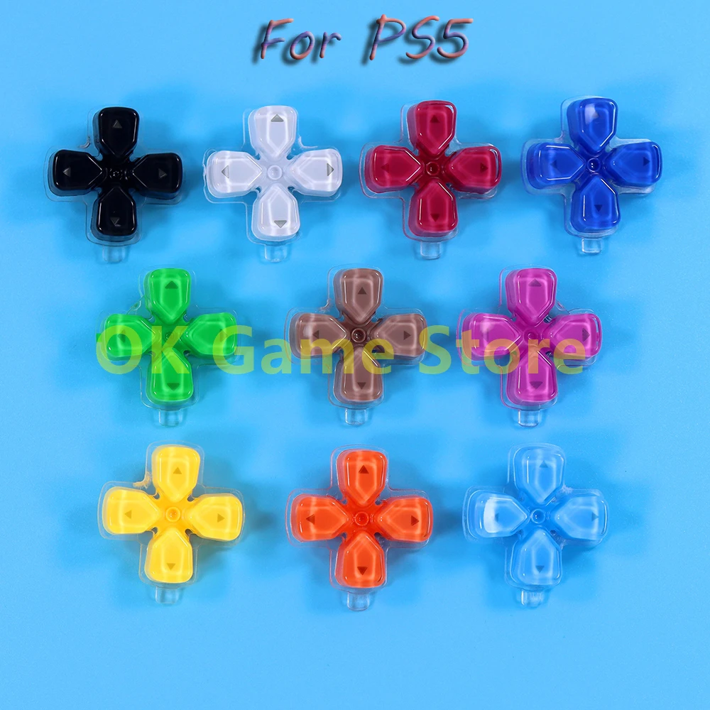 1PC Crystal Buttons ABXY D Pad Driection Key Kit For PS5 V1.0 V2.0 V3.0 Game Controller Replacement