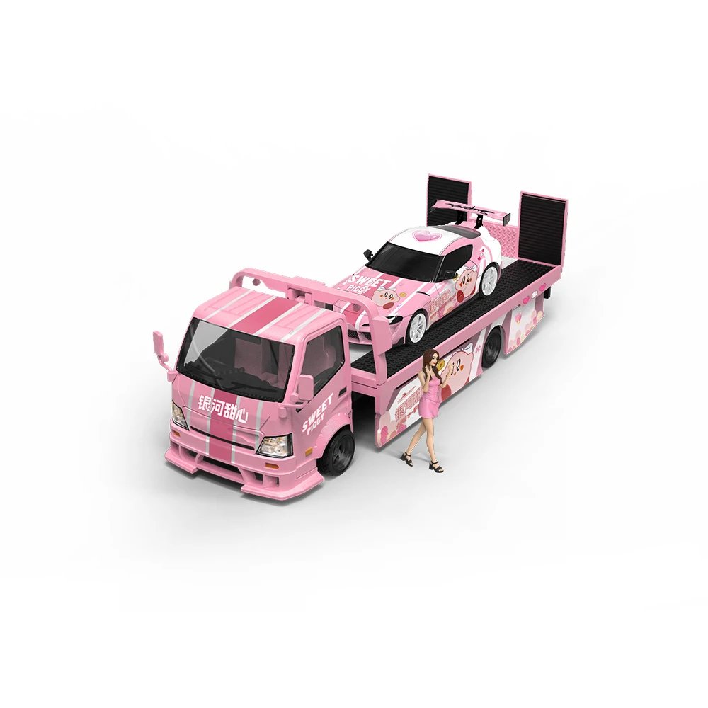 TimeMicro1/64 Galaxy Sweetheart -H300 Flatbed Transport Trailer Set/shipping in april 2025