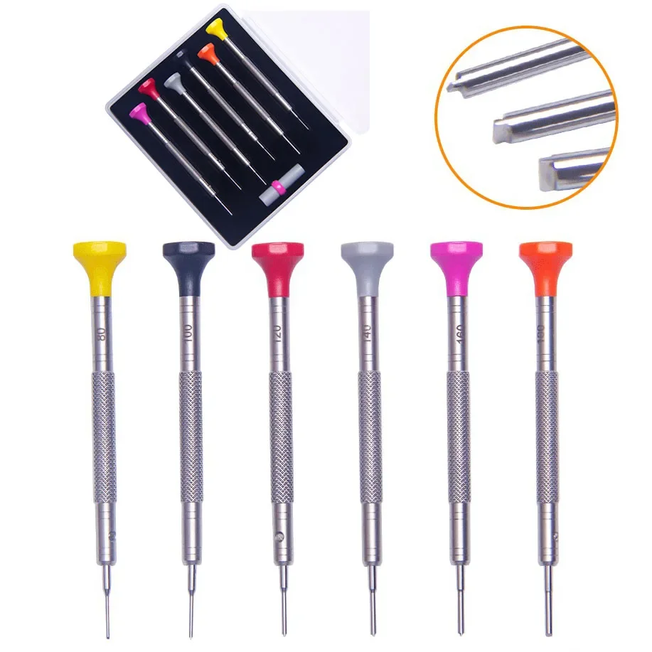 

Набор прецизионных отверток для ремонта часов, инструмент для вскрытия корпусов, многофункциональные отвертки для мобильных телефонов, 6 шт.