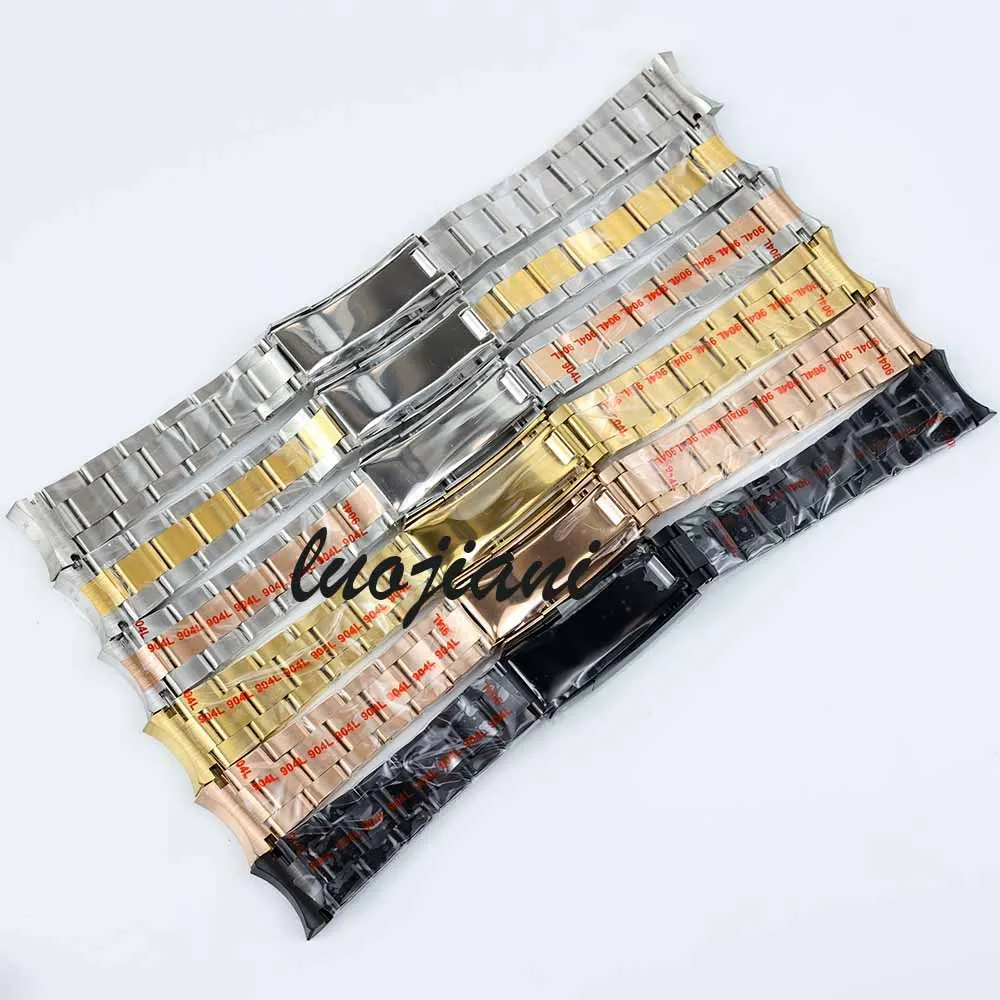 20mm Watch Bracelet For SUBMARINER DAYTONA SUP GMT NH35 Case Men Fine-Tuning Pull Button Clasp Soild Stainless Steel Watch Strap