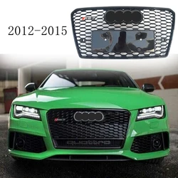 For Audi A7 s7 2012-2015 upgrad RS7 Hood Mesh Front Bumper Grille Racing Grill Retrofitting and upgrading accessories