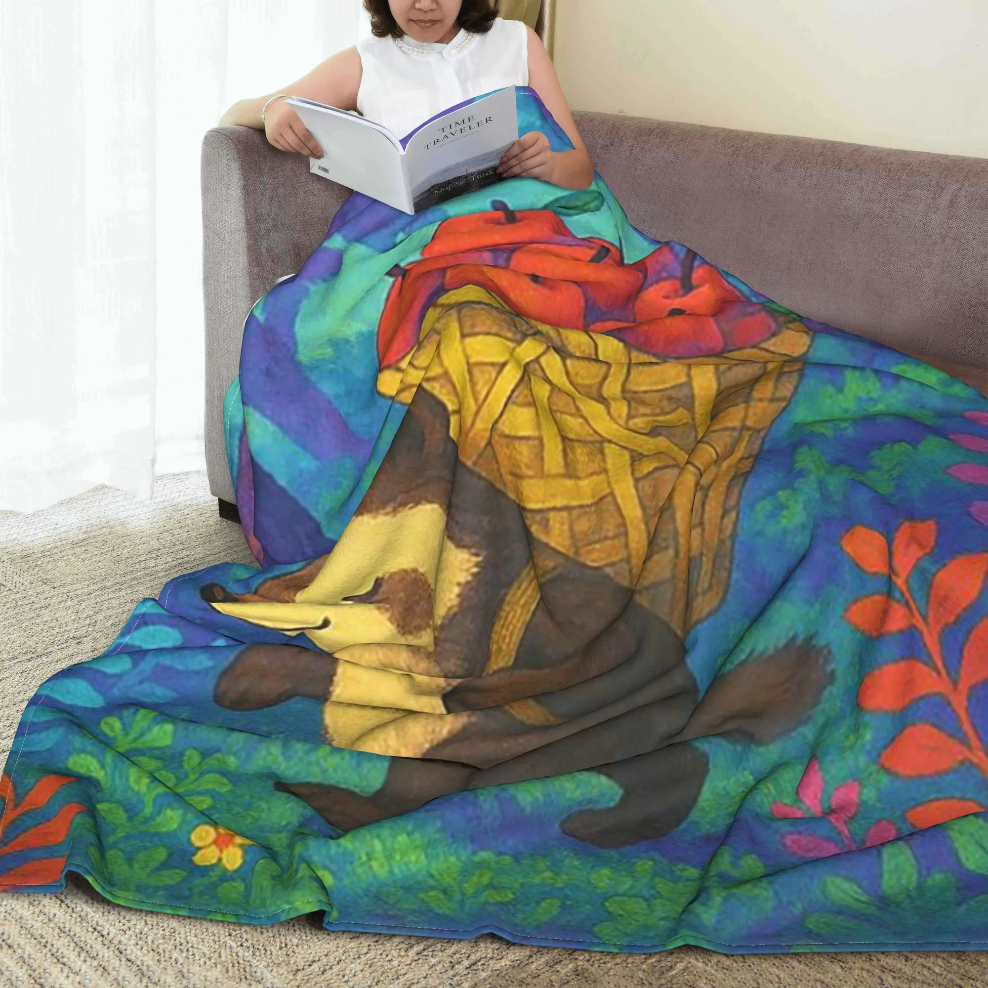 Badger voyager traveler anime poster Blankets Breathable Flannel Throw Blanket for Home Bedroom Outdoor Throws Bedspread Quilt
