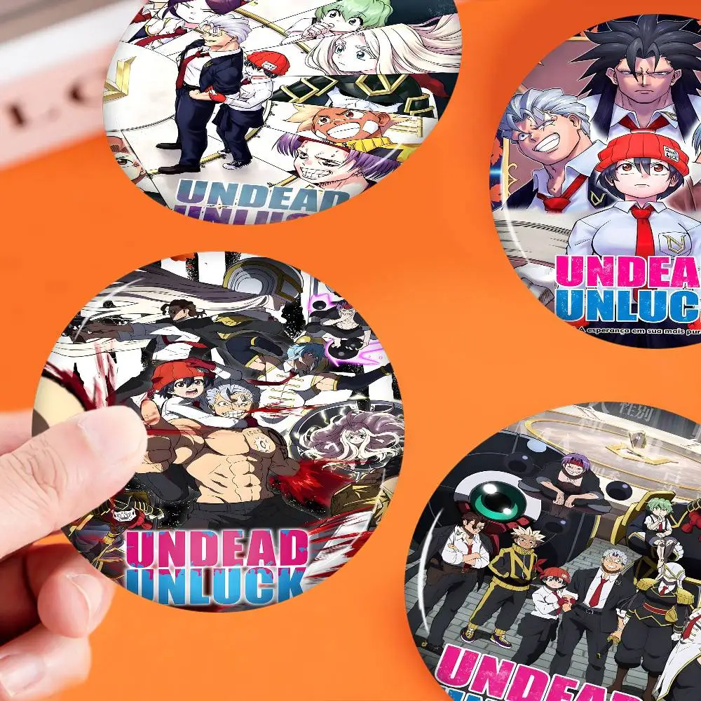 Undead Unluck 32/44/58mm Round Cartoon Brooches Handmade Pins For Backpack Jewelry Accessories Gifts Creative Badge