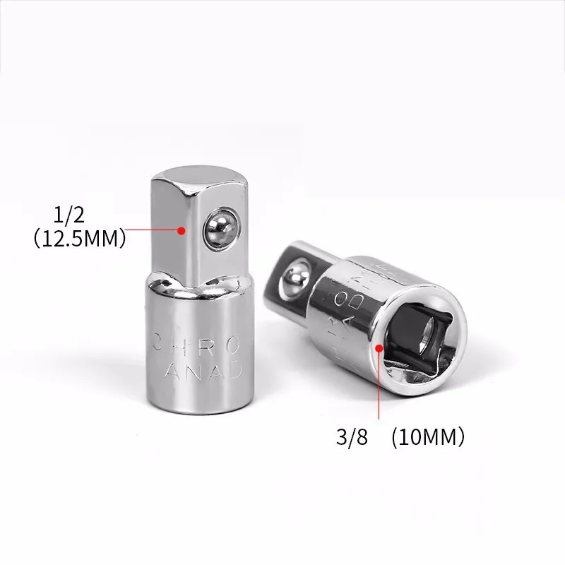 1/4 "3/8" 1/2 "Ratelsleutel Adapter Chroom Vanadium Mouw Drive Socket Converter Wrench Transform Joint - afbeelding 1