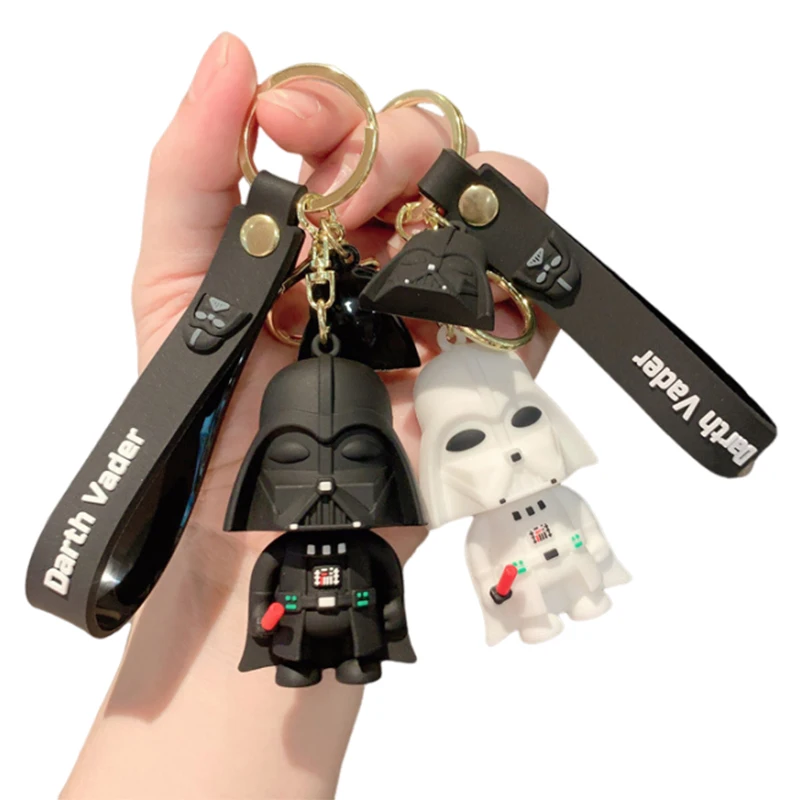 Disney Star Wars Rubber Keyring Festival Stormtrooper Keychain Kid Gift Couple Backpack Jedi Knight Key Chain Christmas Present