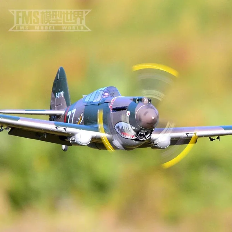 FMS 980mm P-40B Ferngesteuertes Flugzeugmodell, Montage, Starrflügelflugzeugmodell, Geburtstagsgeschenk, Simulationsflugzeugmodell