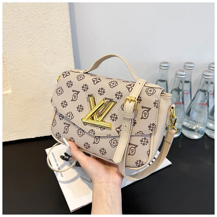 

2025 Vintage Chain Bag for Women Elegant Square Crossbody Bag Retro Color Block Shoulder Bag Fashionable Small Purse