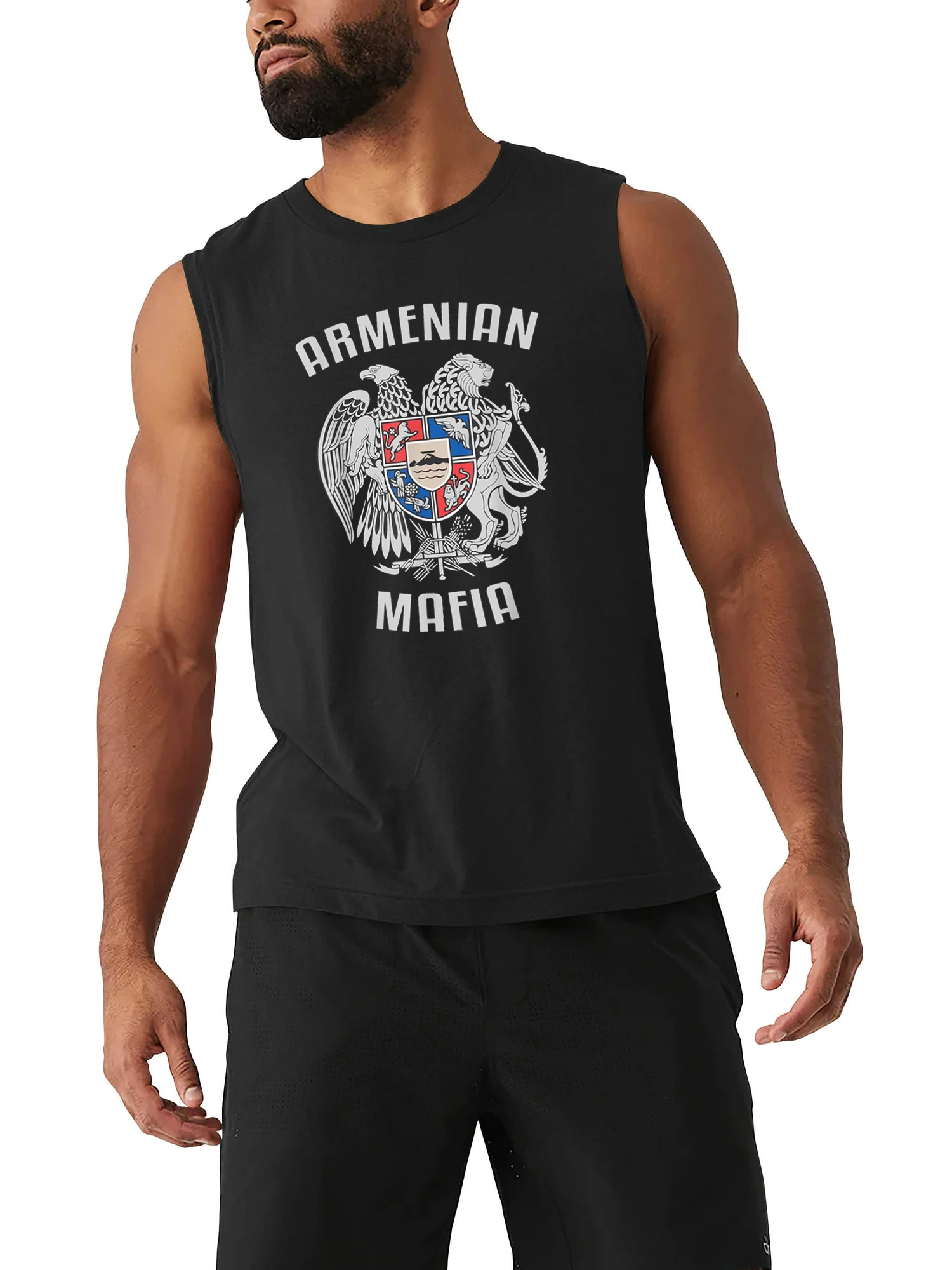 Armenian Mafia Armenia Coat of Arms Symbol Tank Top New 100% Cotton O-Neck Summer Casual Mens Vest Sleeveless T-shirt Streetwear